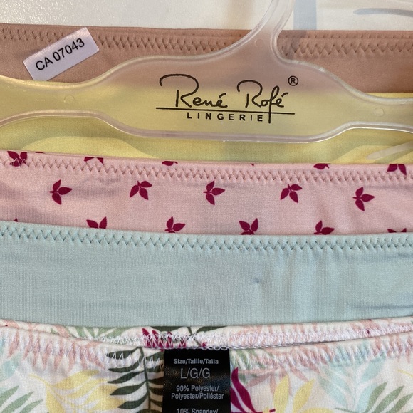 Rene Rofe Set of 5 Thongs Size L Scrunchie Set NWT - Picture 7 of 15